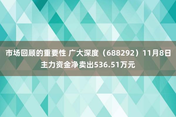 市场回顾的重要性 广大深度（688292）11月8日主力资金净卖出536.51万元