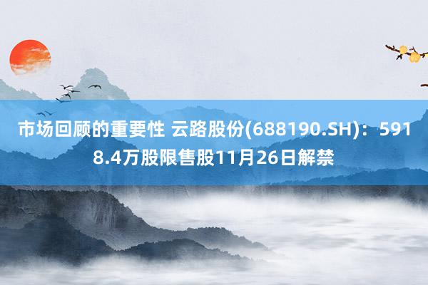 市场回顾的重要性 云路股份(688190.SH)：5918.4万股限售股11月26日解禁