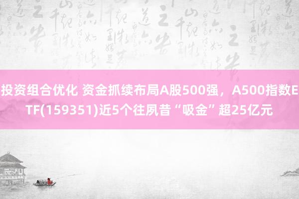 投资组合优化 资金抓续布局A股500强，A500指数ETF(159351)近5个往夙昔“吸金”超25亿元