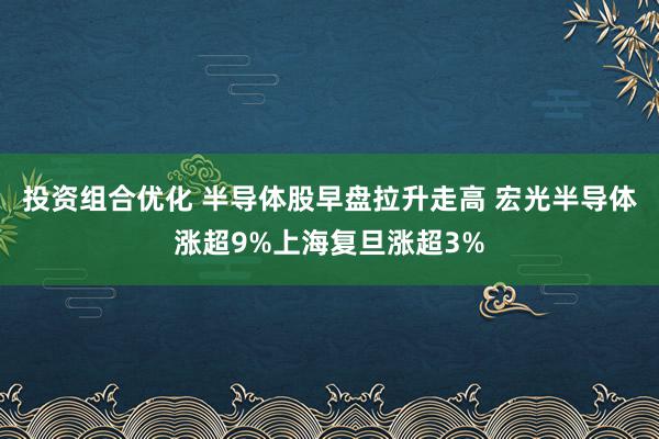 投资组合优化 半导体股早盘拉升走高 宏光半导体涨超9%上海复旦涨超3%