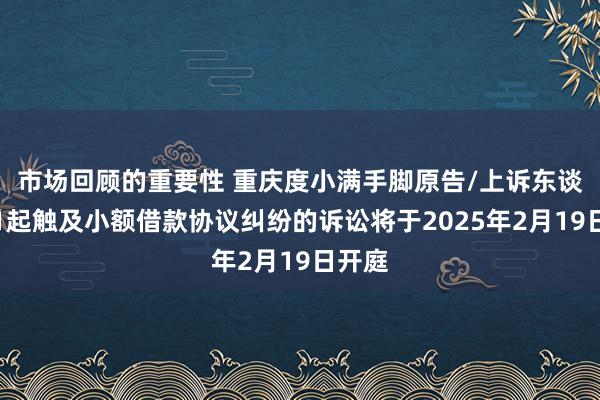 市场回顾的重要性 重庆度小满手脚原告/上诉东谈主的1起触及小额借款协议纠纷的诉讼将于2025年2月19日开庭