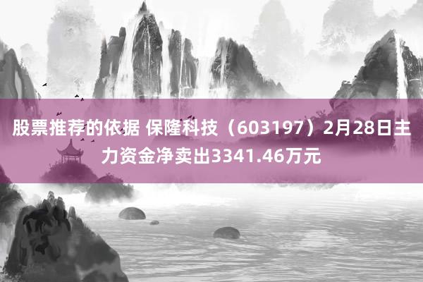 股票推荐的依据 保隆科技（603197）2月28日主力资金净卖出3341.46万元