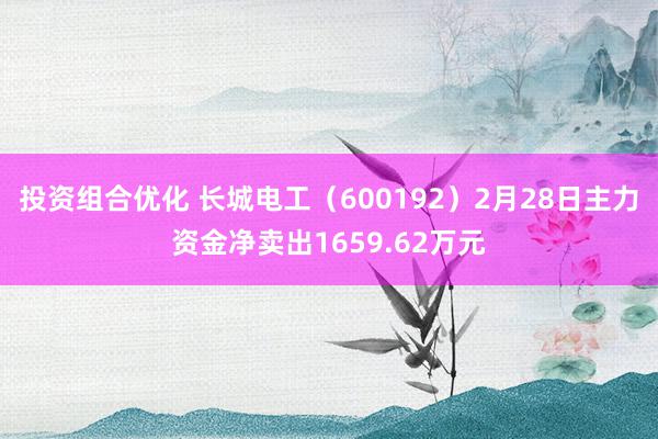 投资组合优化 长城电工（600192）2月28日主力资金净卖出1659.62万元