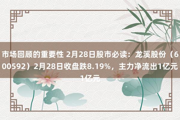 市场回顾的重要性 2月28日股市必读：龙溪股份（600592）2月28日收盘跌8.19%，主力净流出1亿元