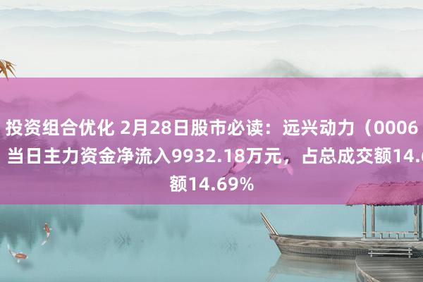 投资组合优化 2月28日股市必读：远兴动力（000683）当日主力资金净流入9932.18万元，占总成交额14.69%