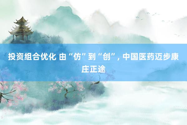 投资组合优化 由“仿”到“创”, 中国医药迈步康庄正途